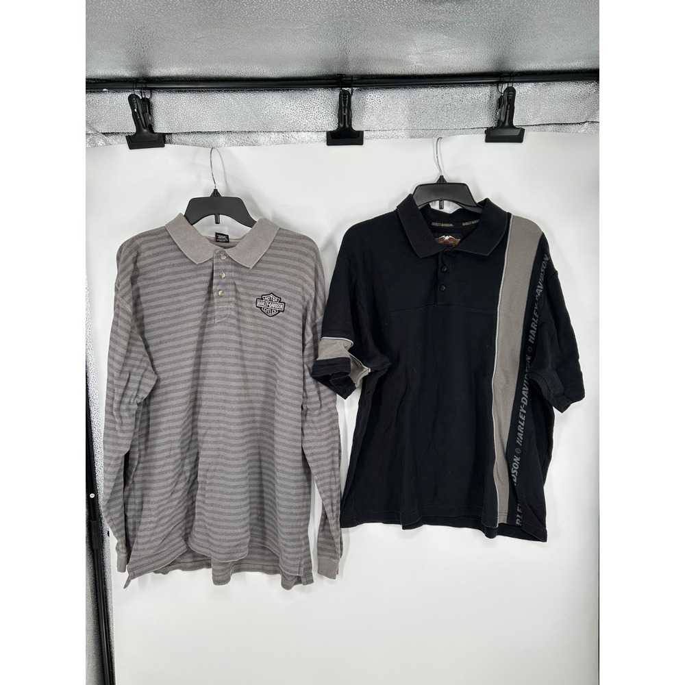Lot Of 2 Harley Davidson Polo Shirt Collared Mens XL Bundle Biker Motorcycle